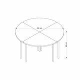 Emma Zigonlu Orta Sehpa - Antrasit/Antrasit