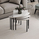 Emma Zigonlu Orta Sehpa - Beyaz/Beyaz