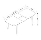 Kale Luxe Açılır Yemek Masası - Kumtaşı