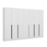 Minar Kale 210 Cm 7 Kapaklı 3B Raf Portmanto Byz Mbr Çizgili Byz