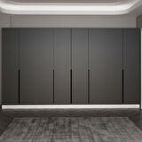 Minar Kale 210 Cm 8 Kapaklı 6B Raf Portmanto Byz Mbr Çizgili Ant