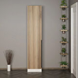 Minar Kale 210 Cm 1 Kapaklı 1B Raf Portmanto Beyaz Dore Plus