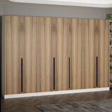 Minar Kale 210 Cm 7 Kapaklı 5B Raf Portmanto Beyaz Dore Plus