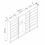 Minar Kale 210 Cm 7 Kapaklı 5B Raf Portmanto Beyaz Dore Plus