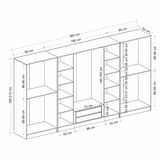 Kale Country 8 Kapak Aynalı 2Ç Zincir Dolap - Eskitme Beyaz 190CM