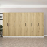 Kale 7 Kapaklı 4Ç Dolap - Pera Ceviz 190CM