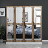 Kale 4 Kapaklı Aynalı 2Ç Dolap - Dore 190CM