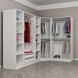 Kale 7 Kapaklı 2Ç Köşe Dolap - Pera Ceviz 190CM