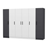 Kale 6 Kapaklı 2Ç Zincir Dolap - Beyaz Antrasit