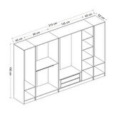 Kale 7 Kapaklı 2Ç Dolap - Beyaz Antrasit