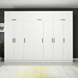 Kale 7 Kapaklı Zincir Dolap-Yüklük - Beyaz 235CM