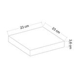 Minar Gizli Tutuculu Duvar Rafı 23 cm - P.Beyaz