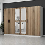 Kale 6 Kapaklı Aynalı 2Ç Dolap - Dore 210CM