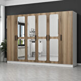 Kale 6 Kapaklı Aynalı 2Ç Dolap - Dore 210CM