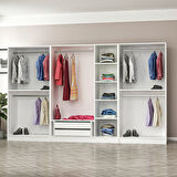 Kale 7 Kapaklı Aynalı 2Ç Dolap - Dore 210CM