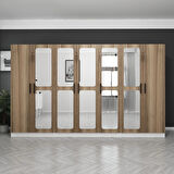 Kale 7 Kapaklı Aynalı 2Ç Dolap - Dore 210CM