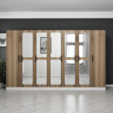 Kale 7 Kapaklı Aynalı 4Ç Dolap - Dore 210CM