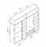 Kale 6 Kapaklı 2Ç Zincir Dolap-Yüklük - Beyaz 255CM