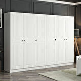 Kale 6 Mebran Kapaklı 4Ç Dolap - Beyaz 190CM