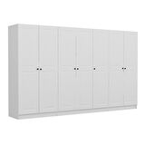 Kale 7 Mebran Kapaklı 2Ç Dolap - Beyaz 190CM