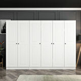 Kale 6 Mebran Kapaklı 2Ç Dolap - Beyaz 210CM