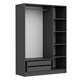 Minar Kale 135cm Giyinme Dolabı Antrasit - 190CM