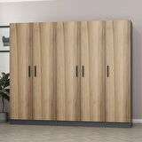 Minar Kale 5 Kapaklı 2 Çekmeceli Dolap Antrasit Dore 190CM