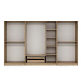 Kale 7 Kapaklı 2 Çekmeceli Dolap Antrasit Dore 190CM