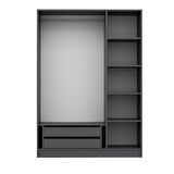 Minar Kale 135cm Giyinme Dolabı Antrasit - 210CM