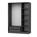 Minar Kale 135cm Giyinme Dolabı Antrasit - 210CM