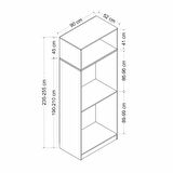 Minar Kale 2 Kapaklı 2 Aynalı Dolap Ve Yüklük Antrasit Dore 235CM