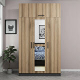 Minar Kale 3 Kapaklı 1 Aynalı 2 Ç Dolap Ve Yüklük Antrasit Dore 235CM