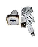 PDAteknoloji Lightning 2.1A Araç Şarj Cihazı DL-DC211B Beyaz
