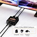 Class HDMI Çoklayıcı 1 Giriş 2 Çıkış UHD 4KX2K 3D HDMI Splitter