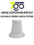 7GO AHV-14 Araç Süpürgesi ile Uyumlu Yedek HEPA Filtre