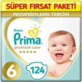 Prima Premium Care 6 Numara Junior 2x62'li Bel Bantlı Bez