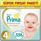 Prima Premium Care 4 Numara Maxi 4x84'lü Bel Bantlı Bez