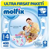 Molfix 4 Numara Maxi 400'lü Bel Bantlı Bez