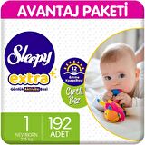Sleepy Extra Günlük Aktivite Bezi 1 Beden 64X3 192'li