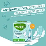 Molped Süper Ekonomik Antibakteriyel Ped Uzun 18x5 90 Adet