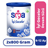 SMA İyi Geceler 2 Devam Sütü 800 gr 2 Adet