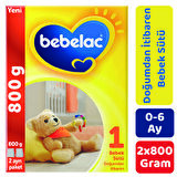 Bebelac 1 Bebek Sütü 800 gr 2'li Paket