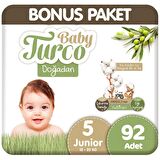 Baby Turco Doğadan 5 Numara Junior 92'li Bel Bantlı Bez