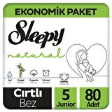 Sleepy Natural Bebek Bezi Ekonomik Paket 5 Beden 40x2 80 Adet