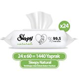 Sleepy Natural Yenidoğan Islak Havlu Mendil 60x24 1440 Yaprak