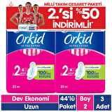 Orkid Ultra Extra Cesaret Paketi Uzun Ped 44x3 132 Adet