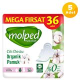 Molped Pure Soft Hijyenik Ped Uzun Mega Fırsat 36'lı 5 Paket