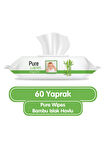 Pure Baby Organik Bambu Özlü Islak Havlu Mendil 60x9 540 Yaprak