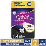 Orkid Platinum Gece Extra Ped 20x6 120 Adet