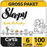 Sleepy Extra Bebek Bezi Gross Paket 6 Beden 100 Adet